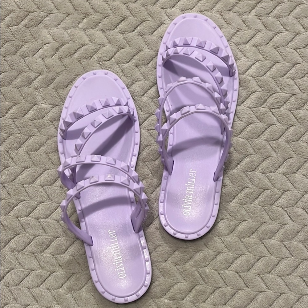 Olivia Miller Purple Braided Sandals